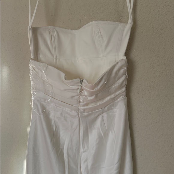 House of CB Lois Ivory Satin Corset Midi Dress NWOT Size XS - Picture 12 of 15